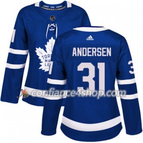 Adidas Maillot de Hockey Toronto Maple Leafs Frederik Andersen 31 2017-2018 Bleu Authentic - Femme